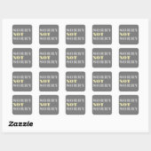 Grijs Geel Sorry niet Sorry Stickers (Vel)