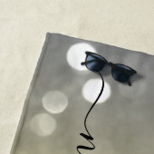 Grijs geel sprankelend bokeh Aangepaste naam Strandlaken (In situ)