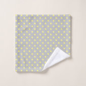 Grijs geel Stippenpatroon Bad Handdoek (Wasdoekje)