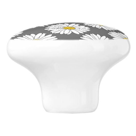 grijs geel wit dagboek keramische knop (Zijkant)