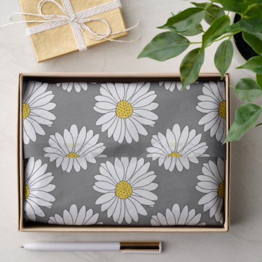 grijs geel wit dagboek tissuepapier (Geschenk)