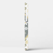 Grijs Geel Wit Olifant Bloemen Case-Mate iPhone Case (Achterkant / Links)