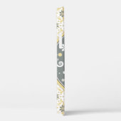 Grijs Geel Wit Olifant Bloemen Case-Mate iPhone Case (Achterkant / Rechts)