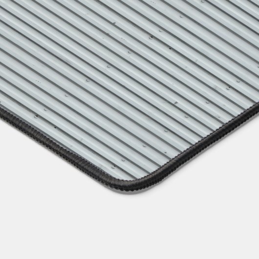 Grijs gegolfd faux metal bureaumat (Hoek)