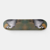 Grijs gekroond kraan vogel skateboard (Horizontaal)