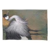 Grijs gekroond kraankussen Hoesje Kussensloop (Voorkant)