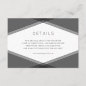 Grijs gelaagde geometrische & zwarte details informatiekaartje (Voorkant)