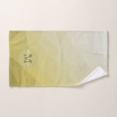 Grijs gele ombre Gele coole Patroonmonogram Bad Handdoek (Handdoek)
