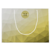 Grijs gele ombre Gele coole Patroonmonogram Groot Cadeauzakje (Voorkant)