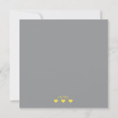 Grijs Gele Script Naam Dankjescards Notitiekaartje (Achterkant)