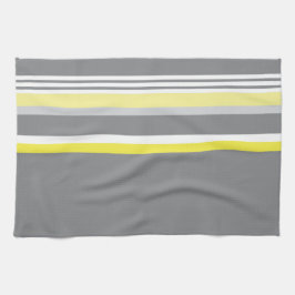 Grijs (Gele streep) Theedoek