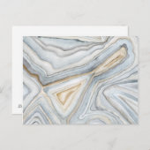 Grijs, gemarmerd abstract ontwerp briefkaart (Voorkant / Achterkant)