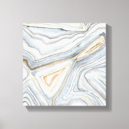 Grijs, gemarmerd abstract ontwerp canvas afdruk (Voorkant)