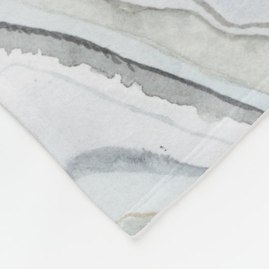 Grijs, gemarmerd abstract ontwerp fleece deken (Hoek)