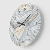 Grijs, gemarmerd abstract ontwerp grote klok (Hoek)
