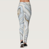 Grijs, gemarmerd abstract ontwerp leggings (Achterkant)