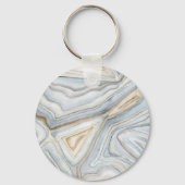 Grijs, gemarmerd abstract ontwerp sleutelhanger (Voorkant)