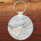 Grijs, gemarmerd abstract ontwerp sleutelhanger (Voorkant)