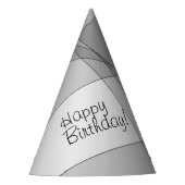 Grijs Geometrisch Aangepast Feesthoedjes (Voorkant)