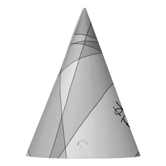 Grijs Geometrisch Aangepast Feesthoedjes (Links)