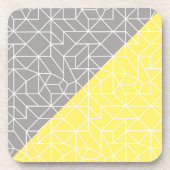 Grijs & Geometrisch kurk Terug Onderzetters (Voorkant)