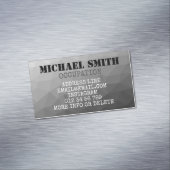 Grijs geometrisch maaspatroon Monogram Magnetisch Visitekaartje (Voorbeeld)