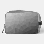Grijs geometrisch maaspatroon Monogram Toilettasje (Achterkant)