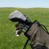 Grijs Geometrisch met Letter Golfheadcover (Insitu)