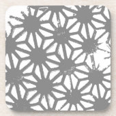 Grijs geometrisch patroon bier onderzetter (Voorkant)