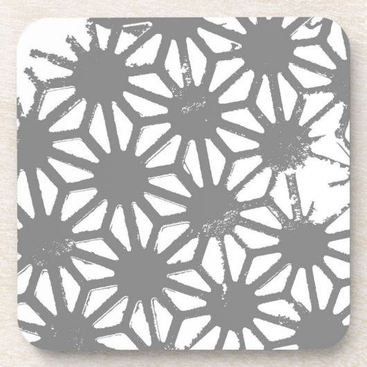 Grijs geometrisch patroon bier onderzetter (Voorkant)