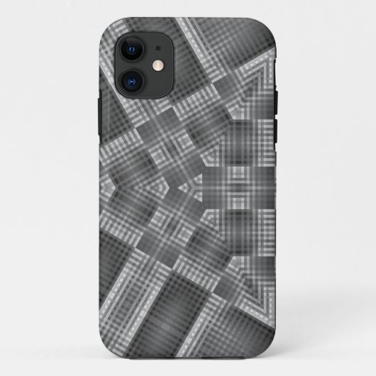 grijs geometrisch patroon Case-Mate iPhone case (Achterkant)