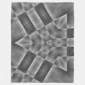 grijs geometrisch patroon fleece deken (Voorkant)