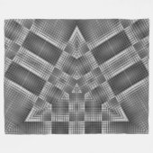 grijs geometrisch patroon fleece deken (Voorkant (Horizontaal))