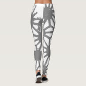Grijs geometrisch patroon leggings (Achterkant)