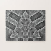 grijs geometrisch patroon legpuzzel (Horizontaal)