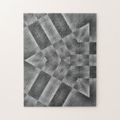 grijs geometrisch patroon legpuzzel (Verticaal)