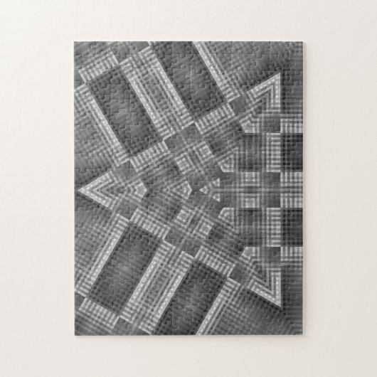 grijs geometrisch patroon legpuzzel (Verticaal)