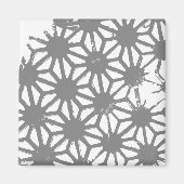 Grijs geometrisch patroon magneet (Voorkant)