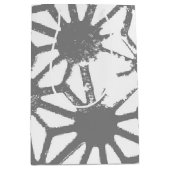 Grijs geometrisch patroon medium cadeauzakje (Voorkant)