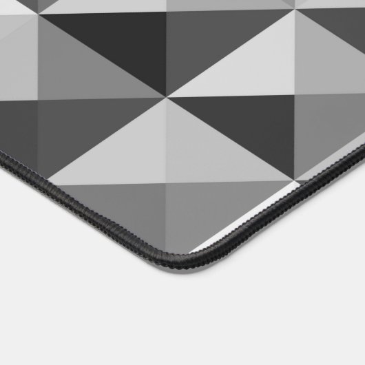 Grijs geometrisch patroon Monogram Bureaumat (Hoek)