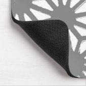 Grijs geometrisch patroon muismat (Hoek)