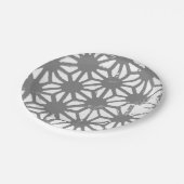 Grijs geometrisch patroon papieren bordje (Gekanteld)