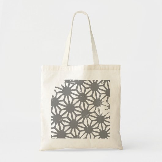 Grijs geometrisch patroon tote bag (Voorkant)