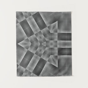 grijs geometrisch patroon wandkleed