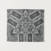 grijs geometrisch patroon wandkleed (Voorkant (horizontaal))