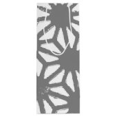 Grijs geometrisch patroon wijn cadeautas (Achterkant)