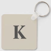 Grijs gepersonaliseerd sleutelhanger (Achterkant)