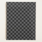 Grijs geruit dambord planner (Voorkant)