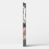 Grijs geruite elegante scriptnaam Case-Mate iPhone case (Achterkant / Links)