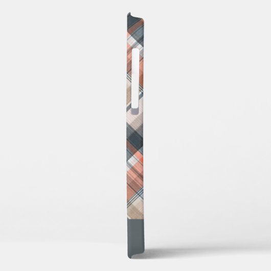 Grijs geruite elegante scriptnaam Case-Mate iPhone case (Achterkant / Links)